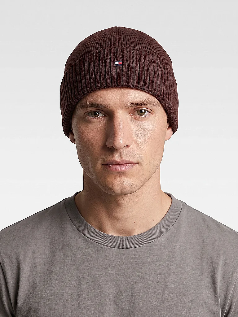 TOMMY HILFIGER Bonnet - Cagoule rouge foncé